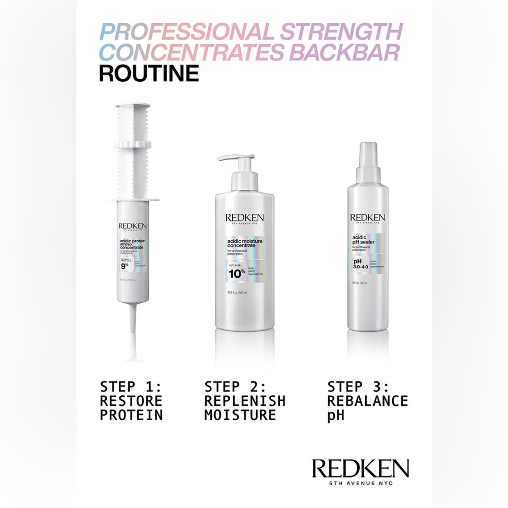 REDKEN PROFESSIONAL STRENGTH CONCENTRATES BACKBAR ROUTINE